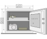 Sejf YALE Medium  YFM/310/FG2 (Vprodej 1ks)